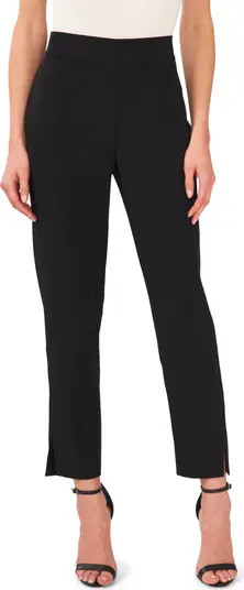 Slit Hem Ponte Straight Leg Pants | Nordstrom