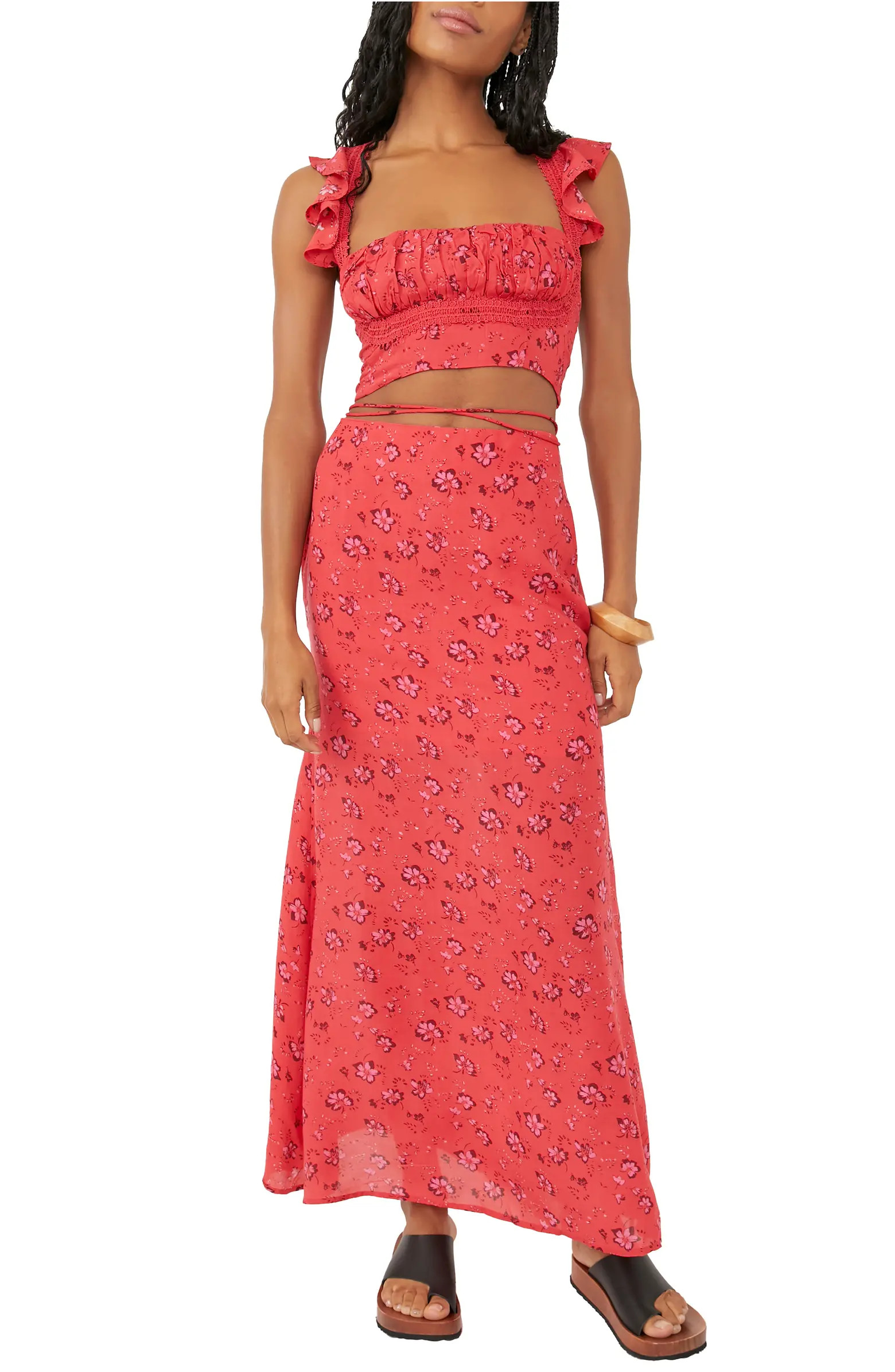 Floral Crop Top & Maxi Skirt Set | Nordstrom Rack