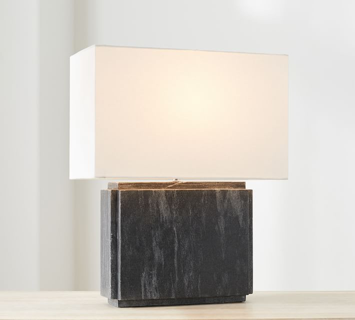 Amara Marble Rectangular Table Lamp | Pottery Barn | Pottery Barn (US)