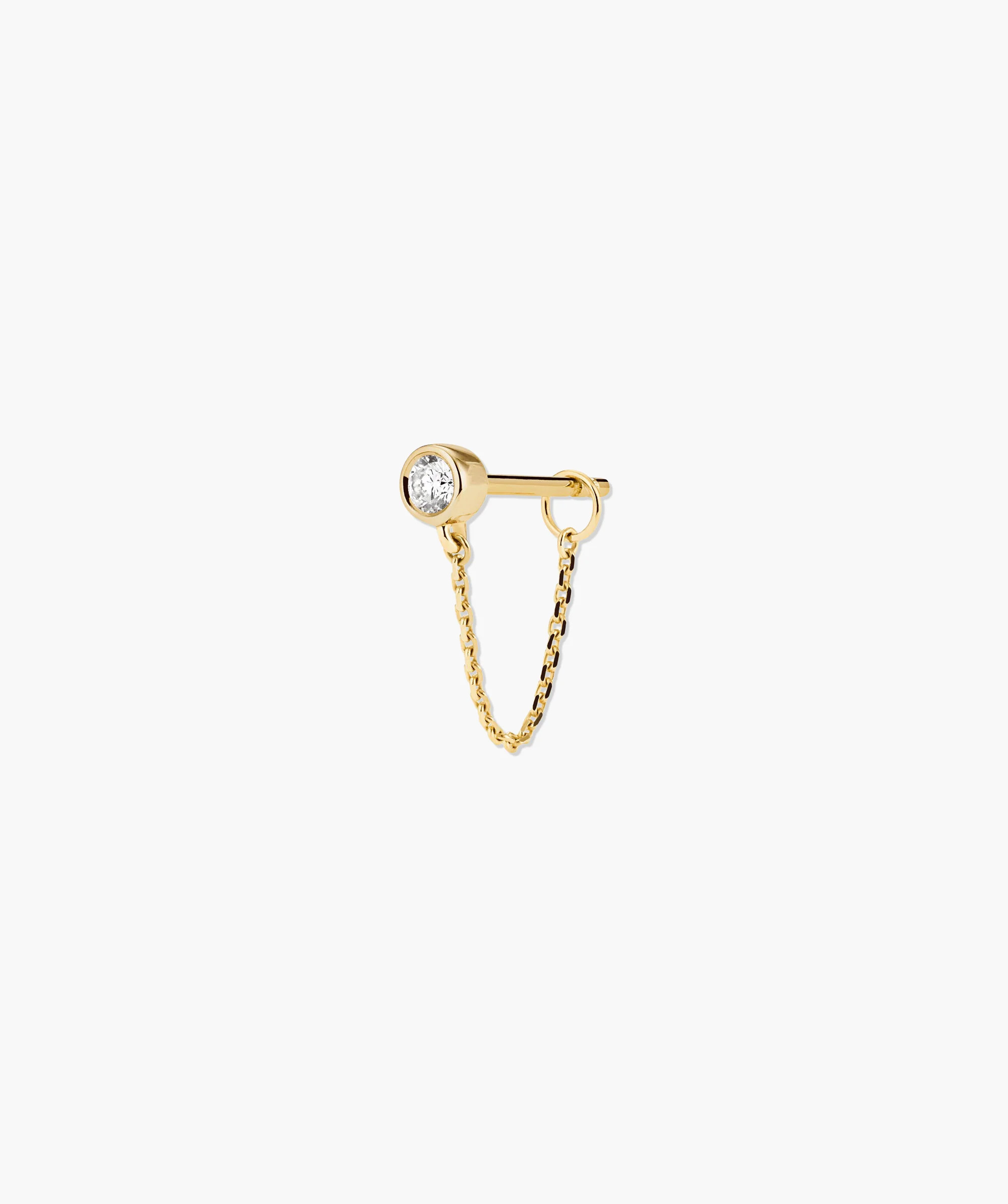 Lab Grown Diamond Round Chain Stud | Mejuri Fine Crew
