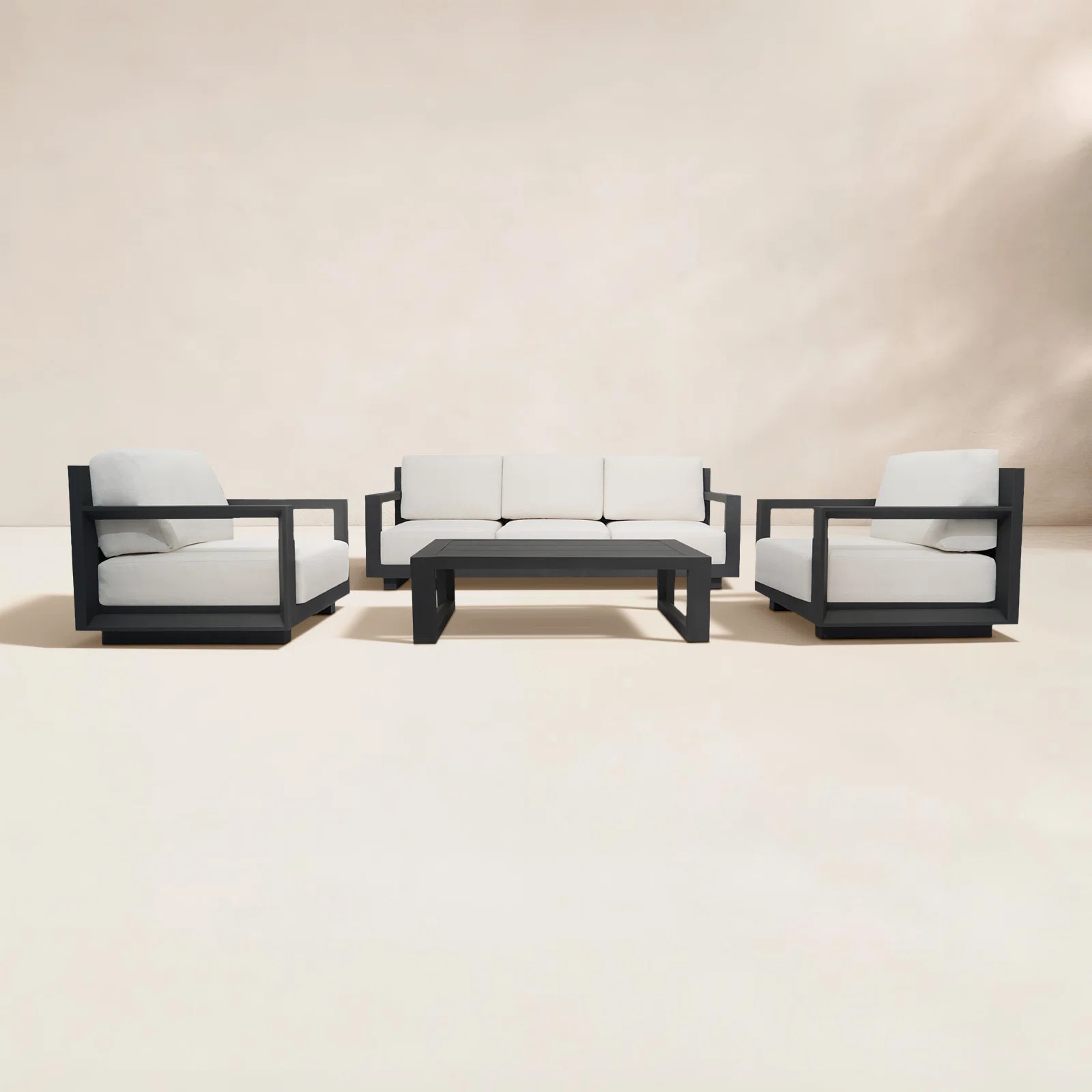 Aden Aluminum Outdoor 4 Piece Lounge Set | Wayfair North America