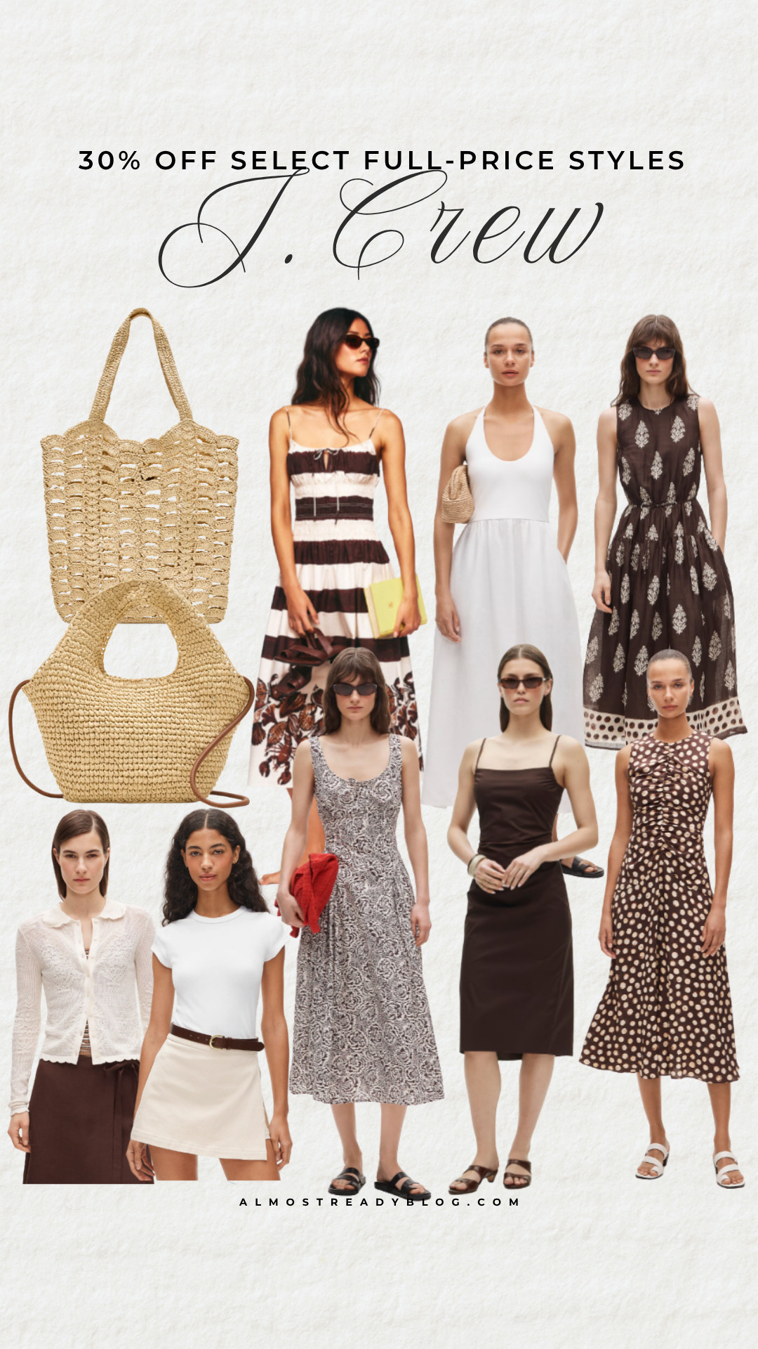 J.Crew 30% off select full-price styles.

j crew summer style, neutral vacation outfit, effortless summer dresses, coastal chic fashion, elevated warm weather look, summer dresses, resort wear, vacation style, woven bag, beach outfit, midi dress, casual chic, european summer, linen outfit, vacation wardrobe, summer neutrals, feminine fashion, date night dress, coastal style, summer accessories

#LTKOver40 #LTKSaleAlert #LTKWorkwear