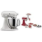 KitchenAid Artisan Series 5-Quart Tilt-Head Stand Mixer - KSM150PS & KSMMGA Metal Food Grinder Attac | Amazon (US)