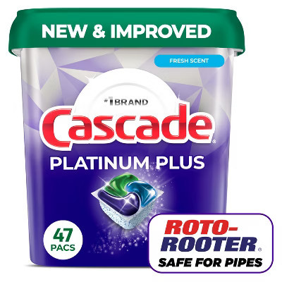 Cascade Platinum Plus Action Pacs Dishwasher Detergent - Mountain Scent - 47ct | Target
