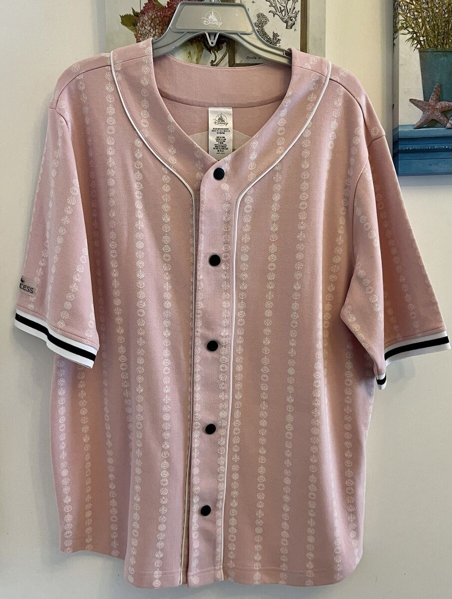 Disney Parks Light Pink Princess Disneyland Stripe Baseball Jersey Sz XL  | eBay | eBay US