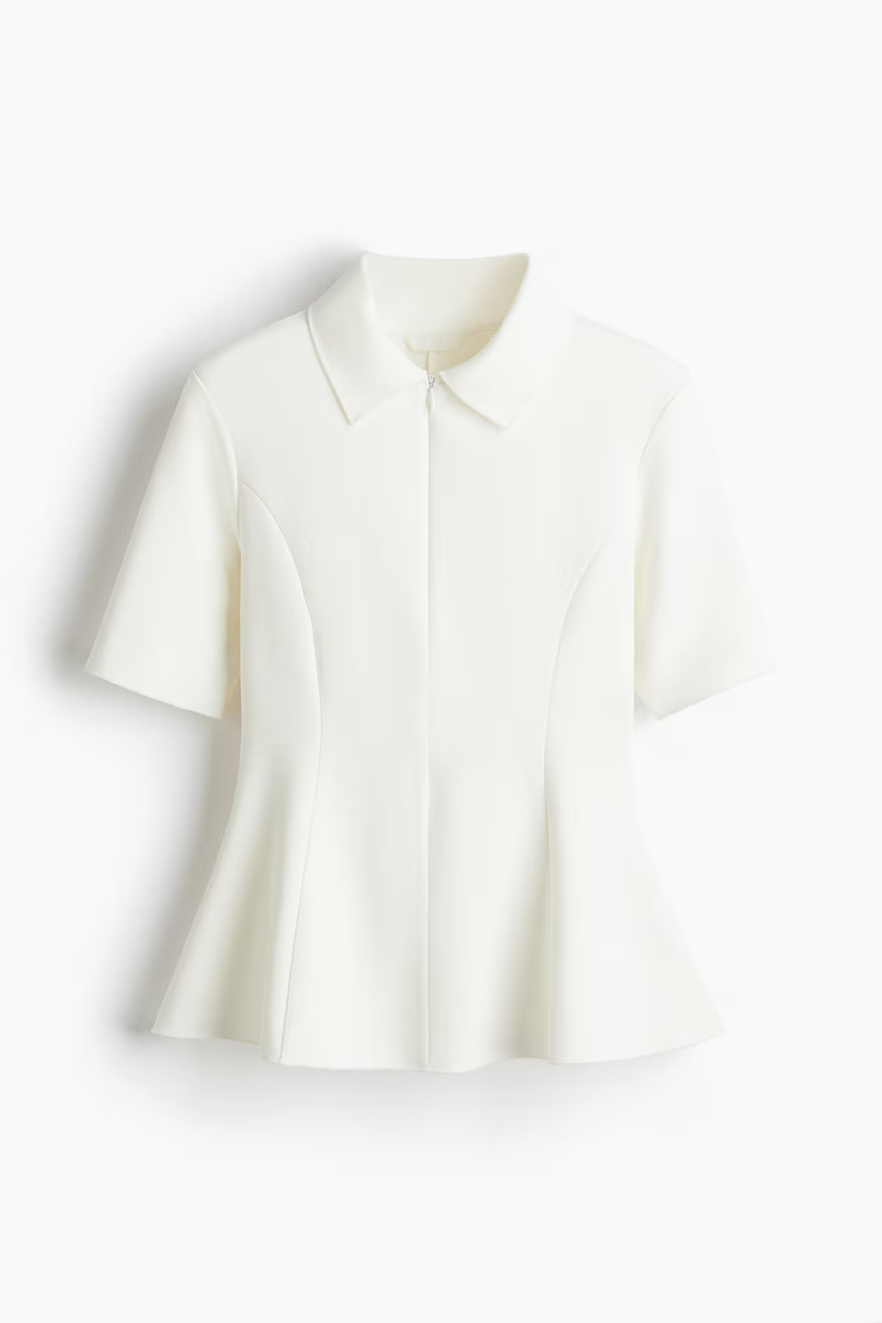 Interlock-Shirt mit Kragen | H&M (DE, AT, CH, NL, FI)