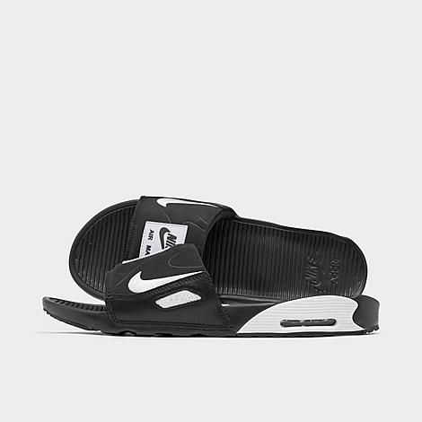 Nike Men's Air Max 90 Slide Sandals in Black/Black Size 11.0 | Finish Line (US)