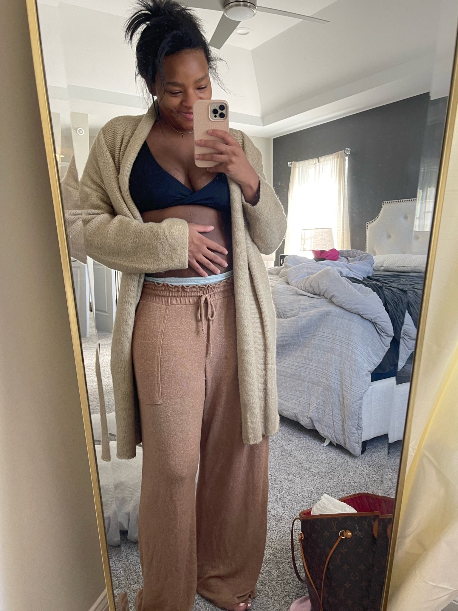 Postpartum clothes, comfy clothes, postpartum loungewear, loungewear, nursing bra

#LTKbump