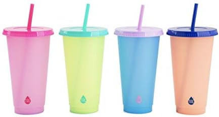 TAL Color Changing Tumbler & Straw Set. 24 oz. 4 Pack | Amazon (US)