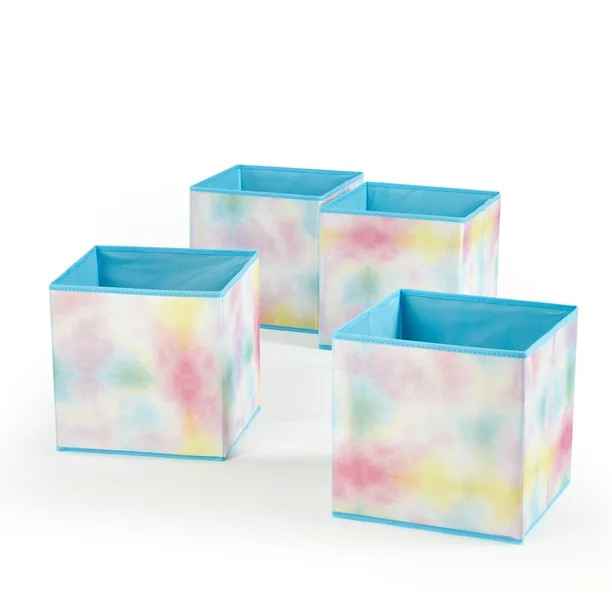 Heritage Club Rainbow Toy Storage Cube, Tie Dye (Set of 4) | Walmart (US)