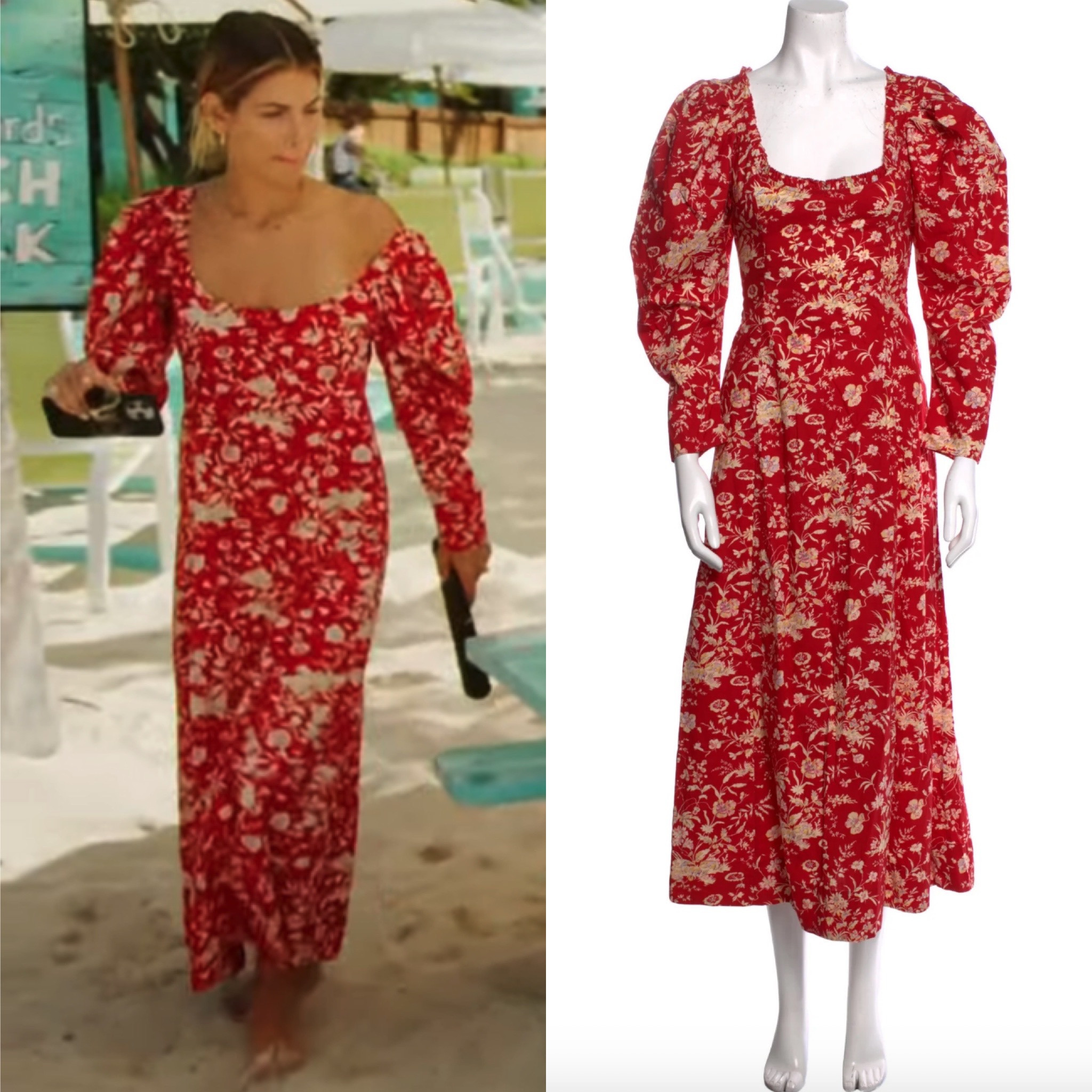 Erin Lichy’s Red Floral Maxi Dress 