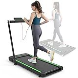 THERUN 2 in 1 Under Desk Treadmill, 2.5HP Electric Folding Treadmill Walking Running pad for Home... | Amazon (US)