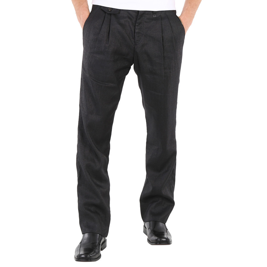 Burberry Mens Black Zip-detailed Trousers | Jomashop.com & JomaDeals.com