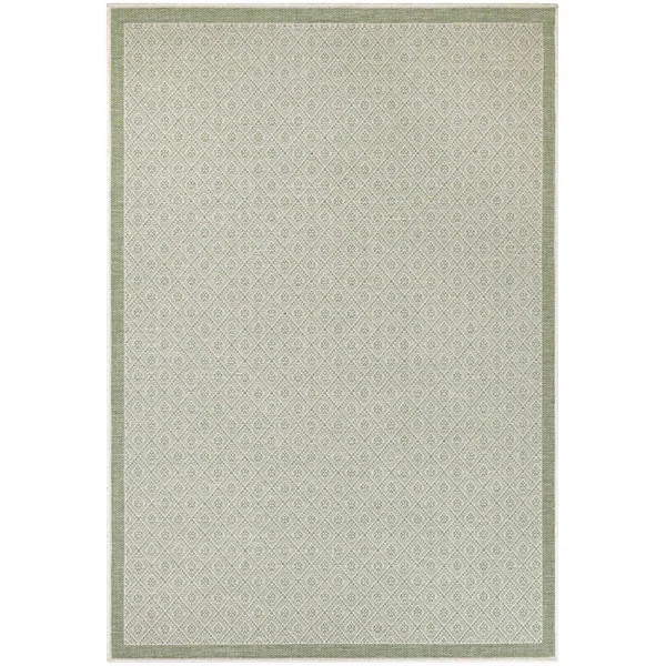 Vacaville Geometric Sand Sea Mist Green Indoor Outdoor Area Rug | Wayfair North America