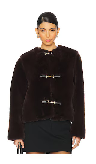 Rhoda Faux Fur Jacket in Brown | Revolve Clothing (Global)