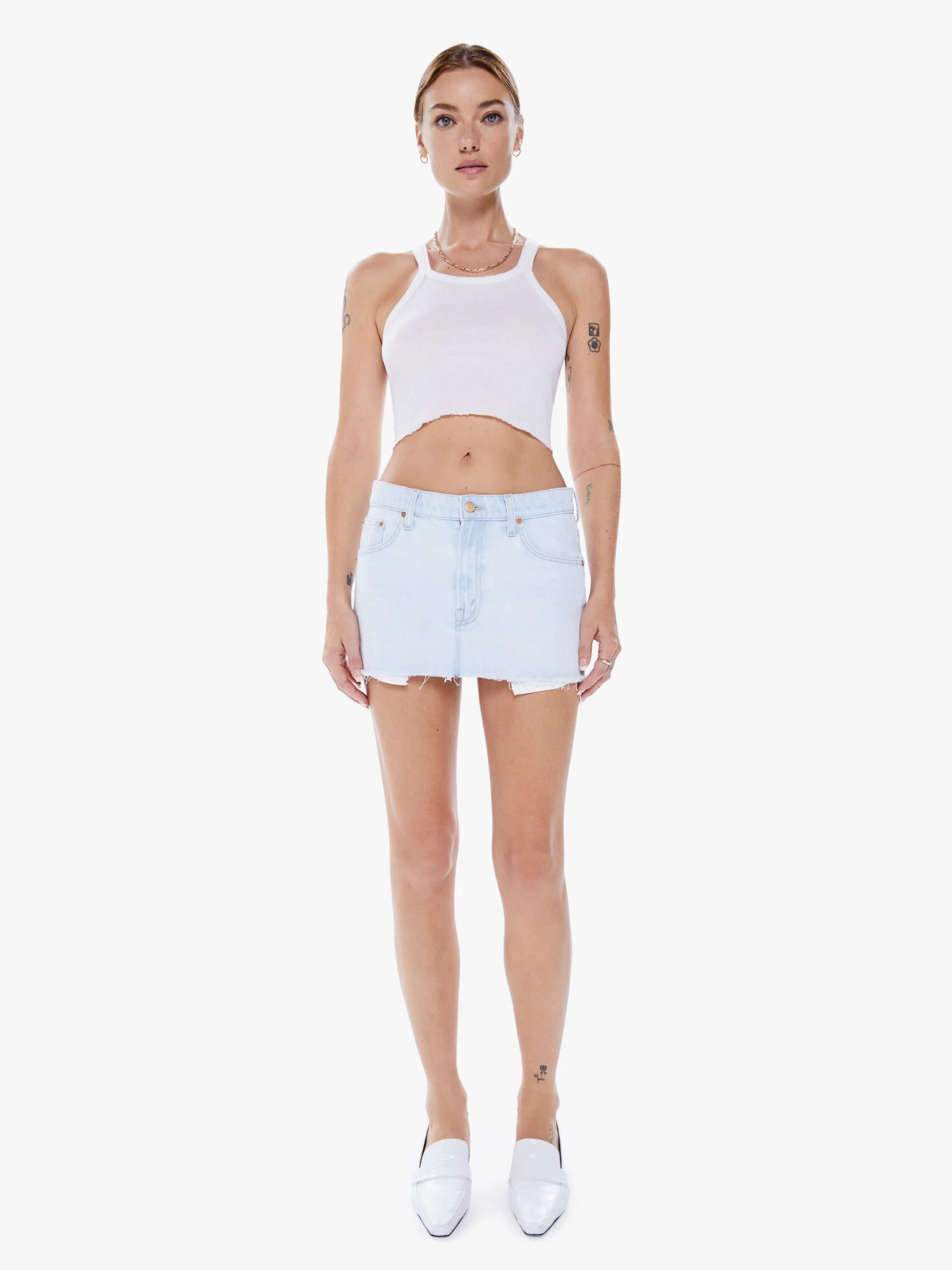 SNACKS! The Fun Dip Micro Cut Skirt | Mother Denim