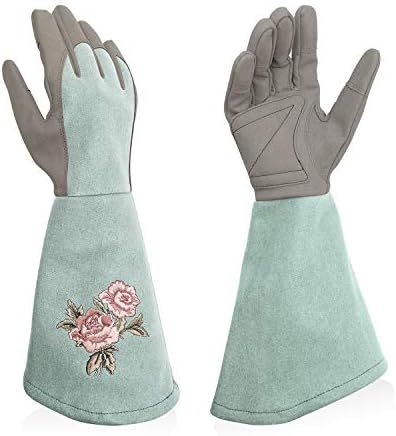 Intra-FIT Rose Embroidery Pruning Gloves Gardening Gloves with Extra Long Forearm Protection for ... | Amazon (US)