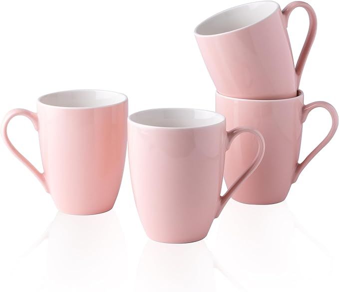 GBHOME Large Coffee Mugs Set of 4, 16oz Porcelain Coffee Mugs Set For Dad Mom Women MEN, Light We... | Amazon (US)