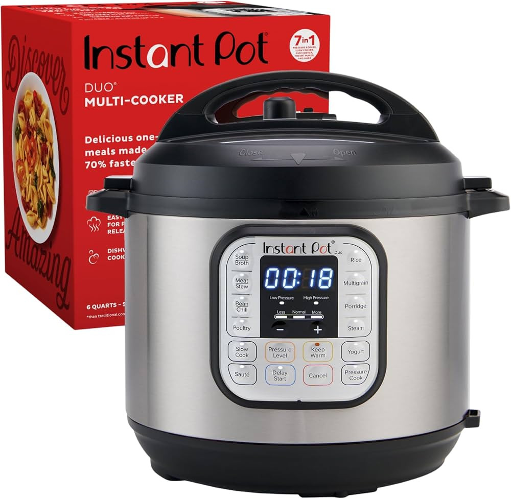 Instant Pot Duo 7-in-1 Electric Pressure Cooker, Slow Cooker, Rice, Steamer, Sauté, Yogurt Maker... | Amazon (US)