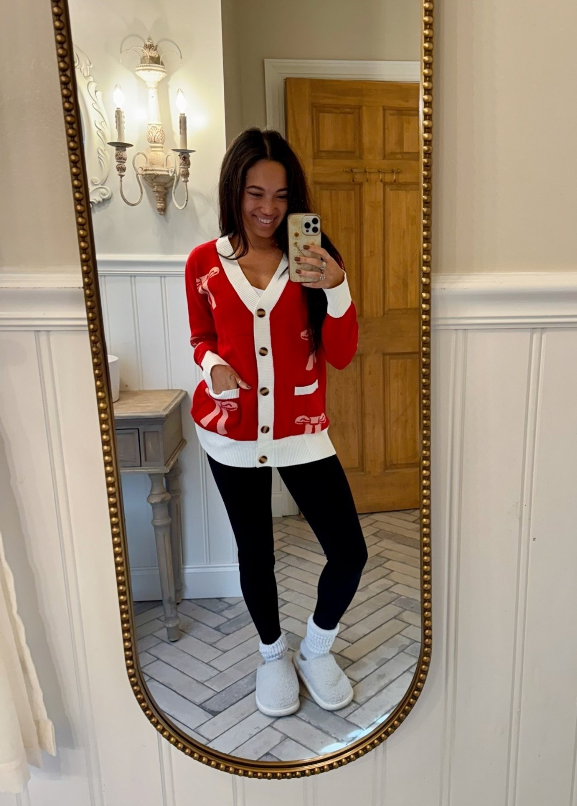 Cute holiday bow sweater! Can be cute for Christmas or Valentine’s Day 🎀 true to size 

#LTKootd #LTKHoliday