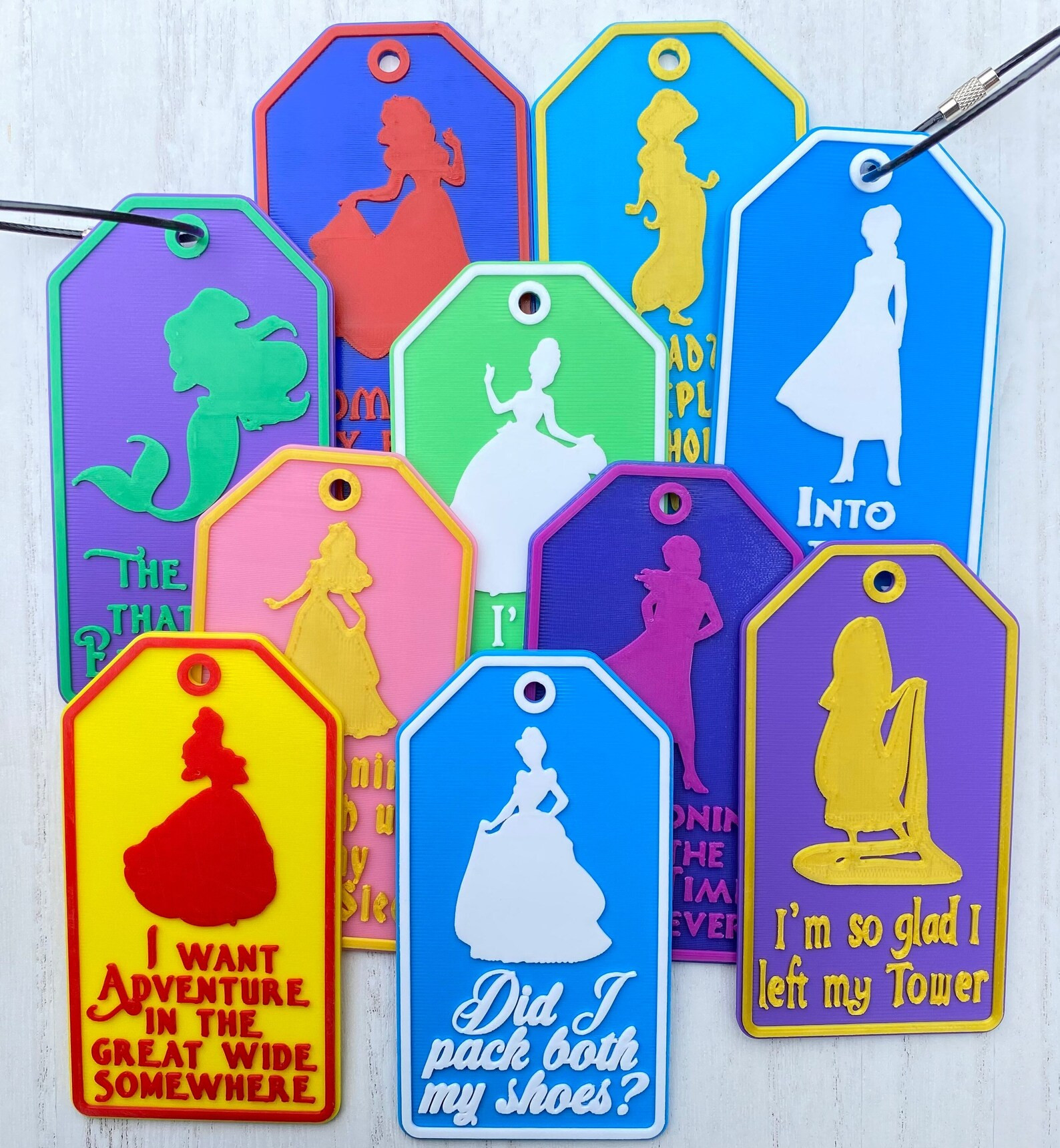 Personalized Princess Luggage Tags  Anna  Ariel  Aurora  - Etsy | Etsy (US)