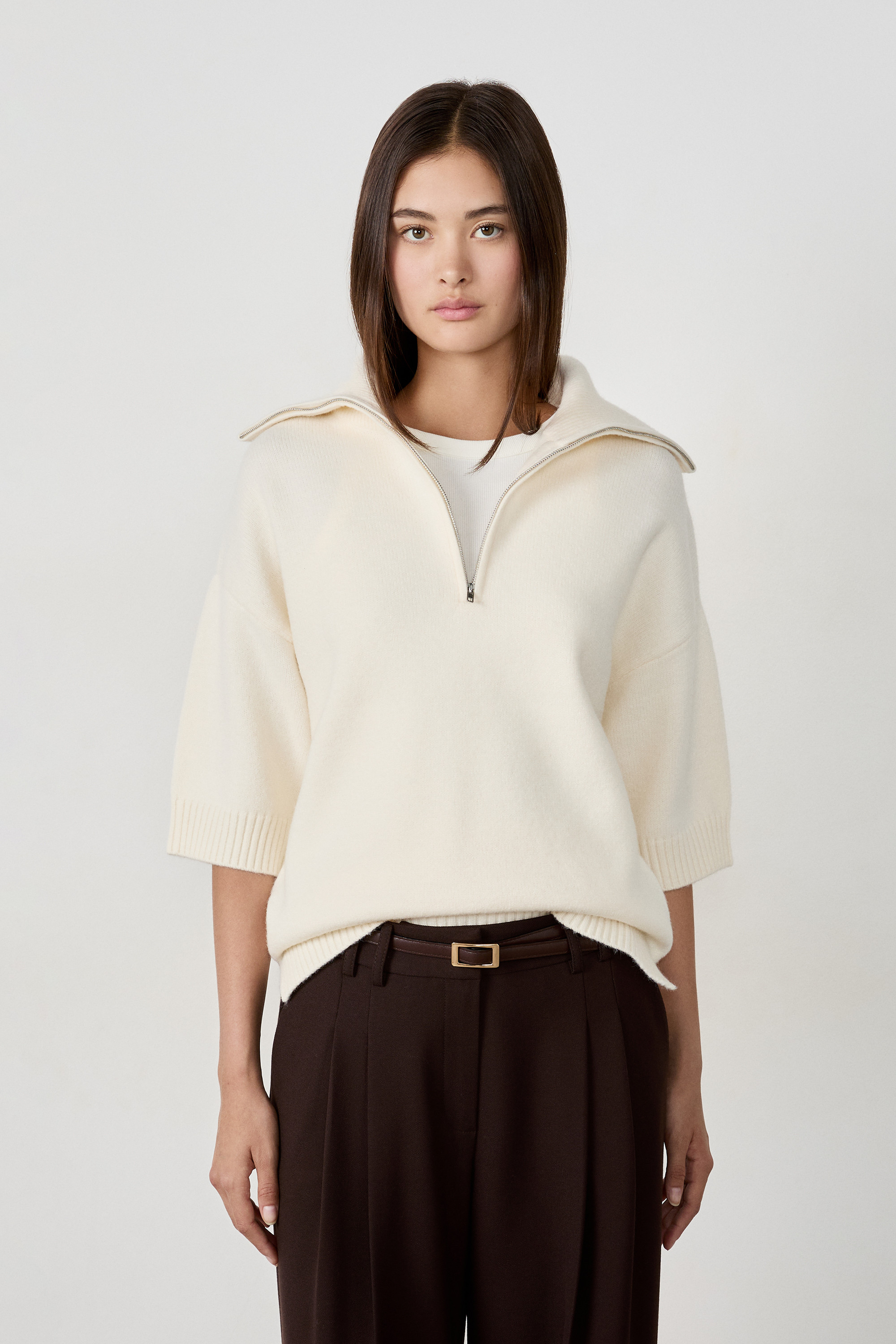 Pull col camionneur manches mi longues | Etam FR