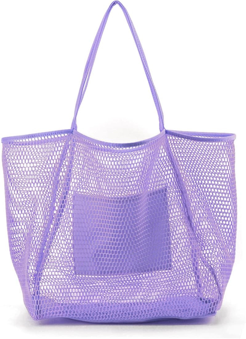 HOXIS Mesh Beach Tote Womens Shoulder Handbag | Amazon (US)