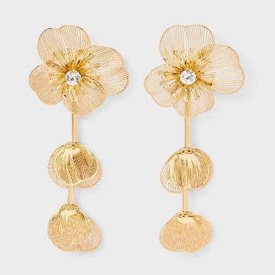 Pearl Pear Drop Earrings - A New Day™ Pearl/Gold | Target