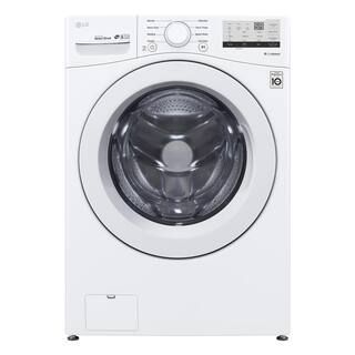 LG 4.5 cu. ft. Large Capacity High Efficiency Stackable Front Load Washer in White WM3400CW - The... | The Home Depot