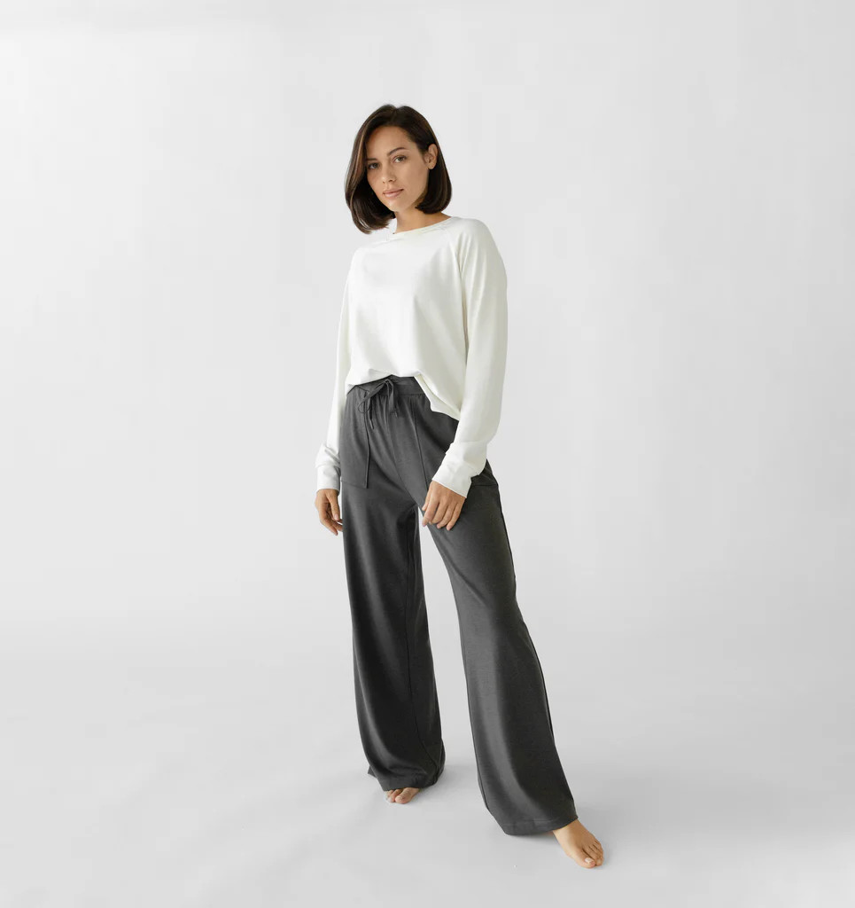Women's Ultra-Soft Bamboo Wide Leg Patch Pocket Pant | Cozy Earth