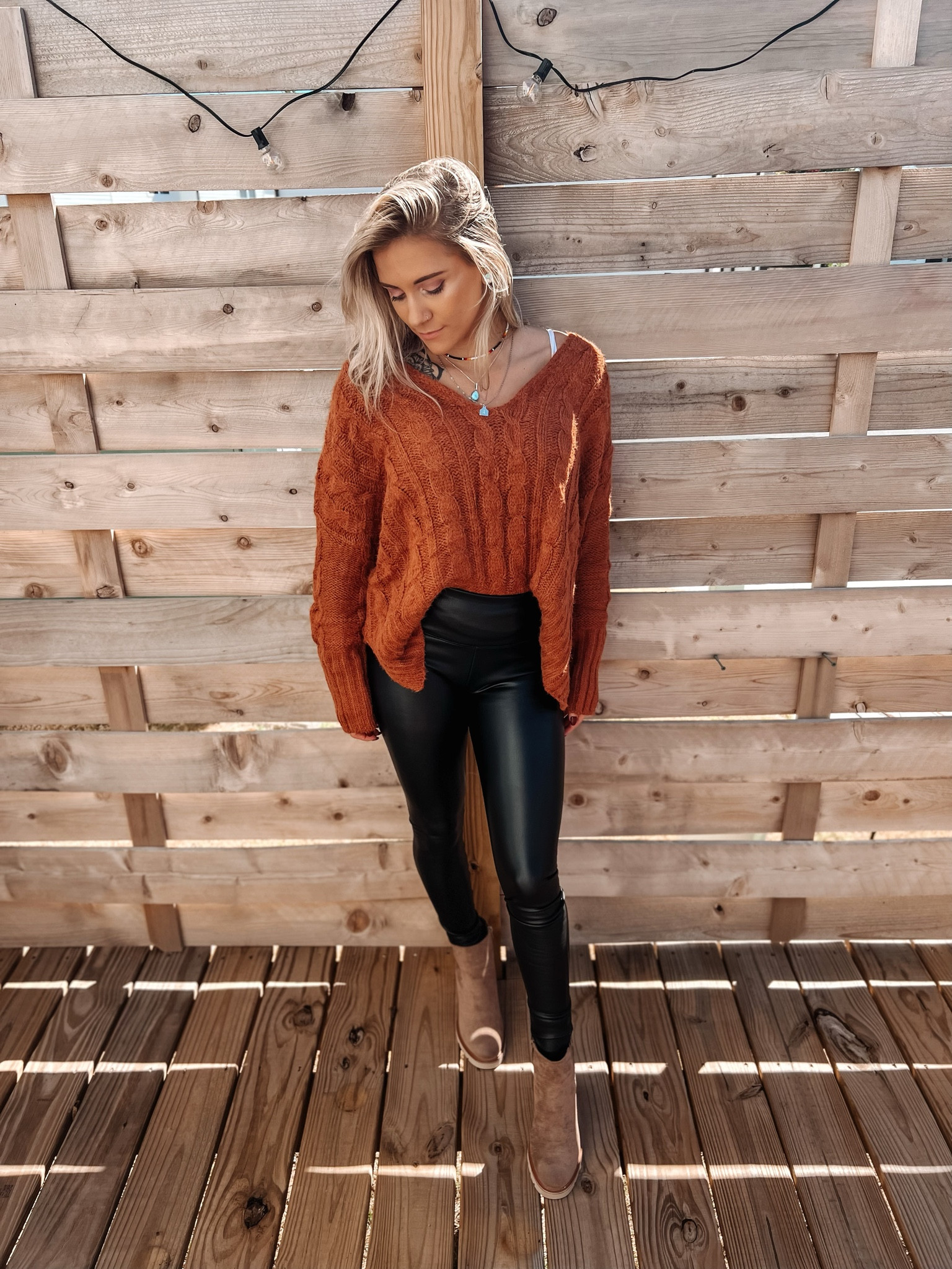 Literally obsessed with this outfit. PS, you can use my code ALYSSA_PALLANT1125OFF to save on the sweater from pink blush!! & my code ALYSSA20 to save on the boots & leggings

#LTKunder100 #LTKSeasonal