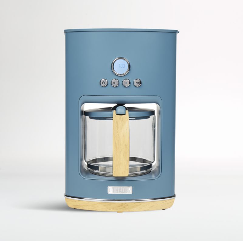 HADEN Dorchester Ultra Stone Blue 10-Cup Programmable Drip Coffee Maker + Reviews | Crate & Barre... | Crate & Barrel