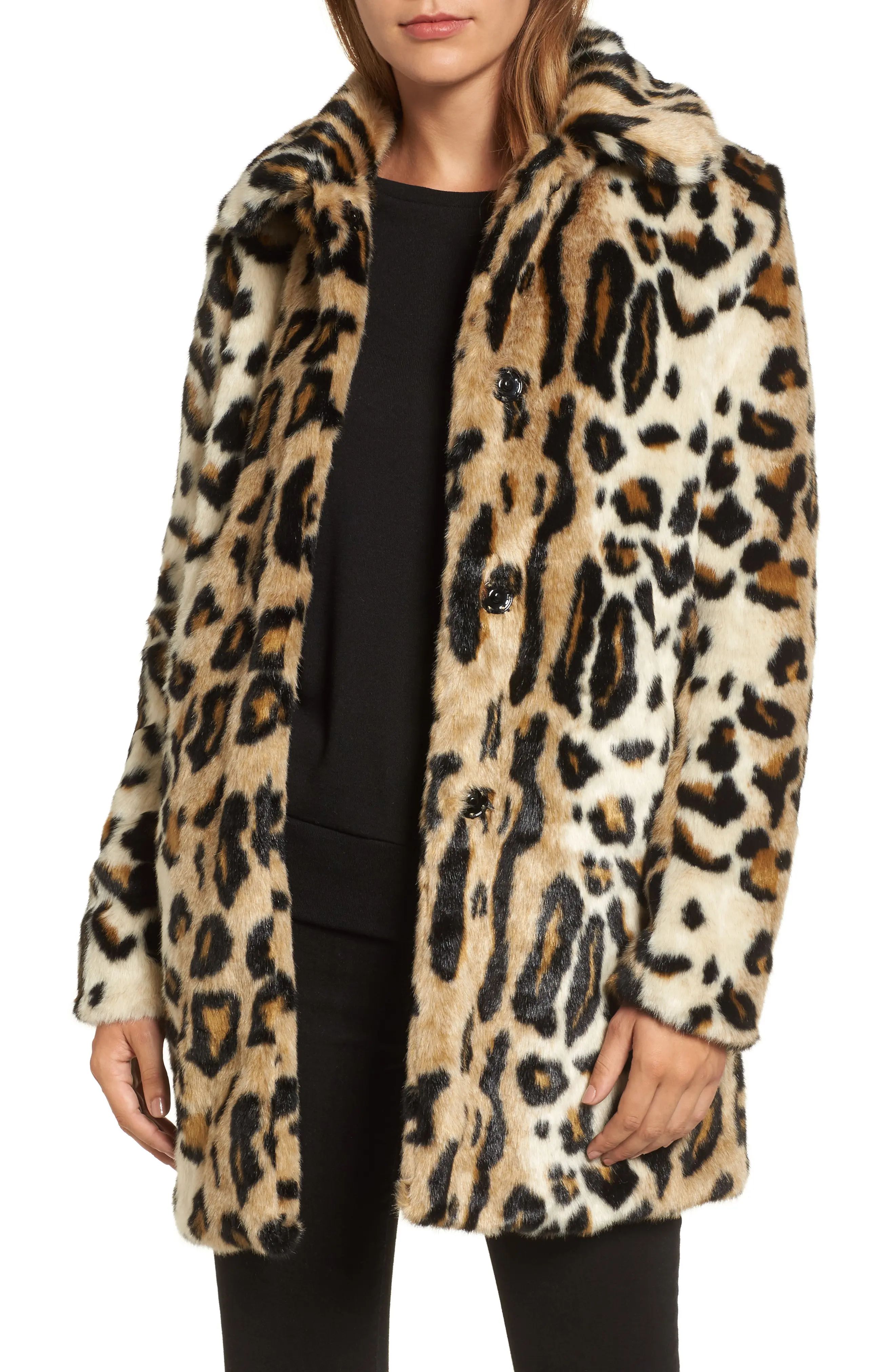 Leopard Spot Faux Fur Coat | Nordstrom