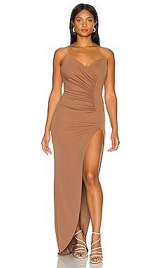 Katie May Colette Gown in Cocoa from Revolve.com | Revolve Clothing (Global)