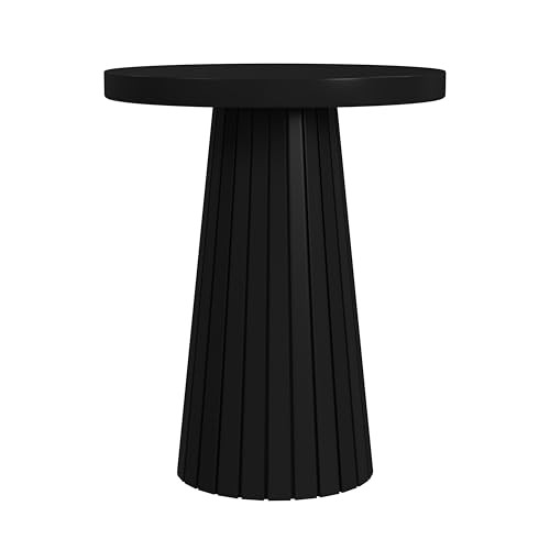 Spatial Order Black Mango Wood End/Side Round Table | Amazon (US)