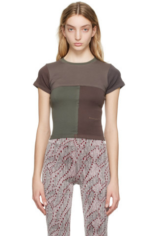Eckhaus Latta - Brown Lapped T-Shirt | SSENSE