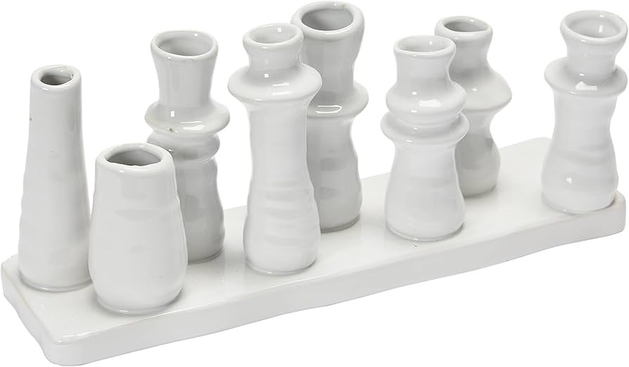 Bloomingville Stoneware Multi Vase with 8 Sections, White | Amazon (US)