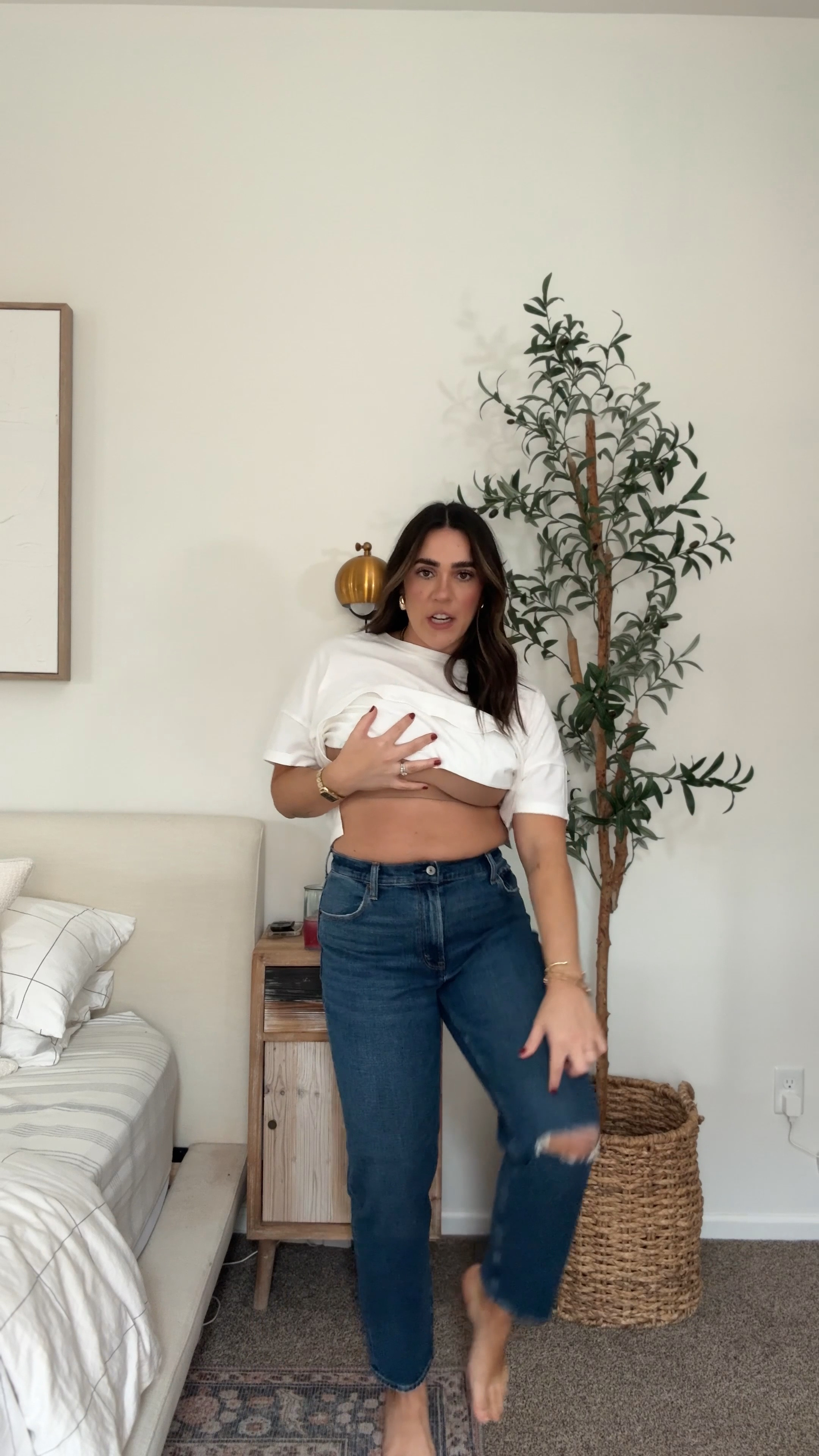 My favorite jeans! They’re the perfect mom jeans and well suited for an apple shape or someone with a bigger tummy and no hips. They also come in curve love but I wear the regular. Curve love would work better for those with curvy hips! I’m 5’5 and I wear w size 29 regular. 

#LTKMidsize #LTKHoliday #LTKCyberWeek