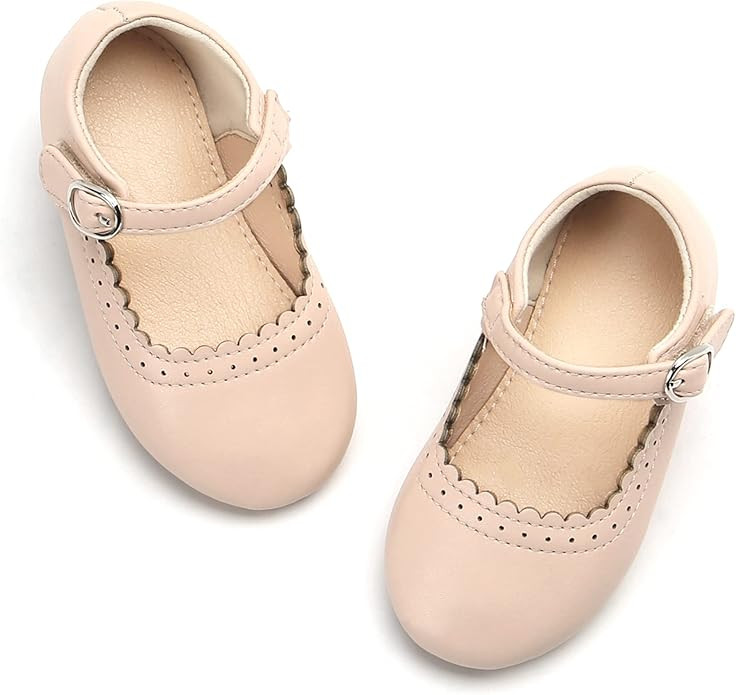 THEE BRON Toddler Little Girl Shoes Flower Mary Jane Flats Zapatos de Vestir de Niñas | Amazon (US)