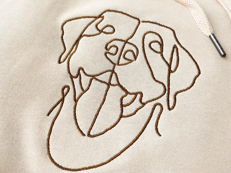 Custom Embroidered Dog Hoodie,personalised One-line Pet Sweatshirt,dog Mom Sweater,unisex Embroid... | Etsy (US)