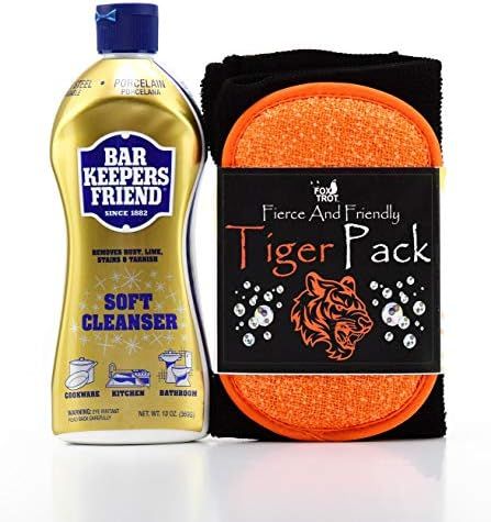 Bar Keepers Friend Liquid Cleanser 13 OZ with Foxtrot Cleaning Kit (Tiger Pack) | Amazon (US)