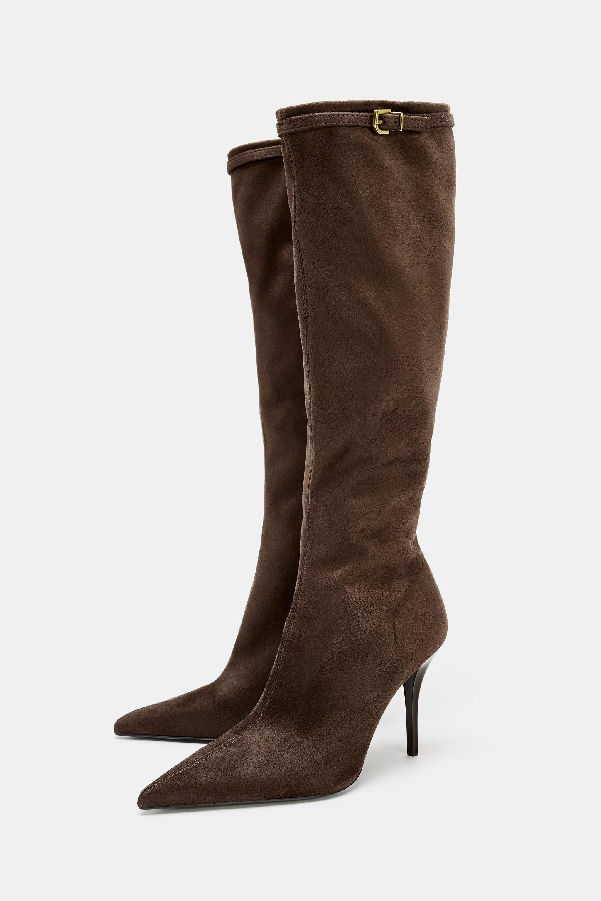 BUCKLED HEEL BOOTS | Zara US