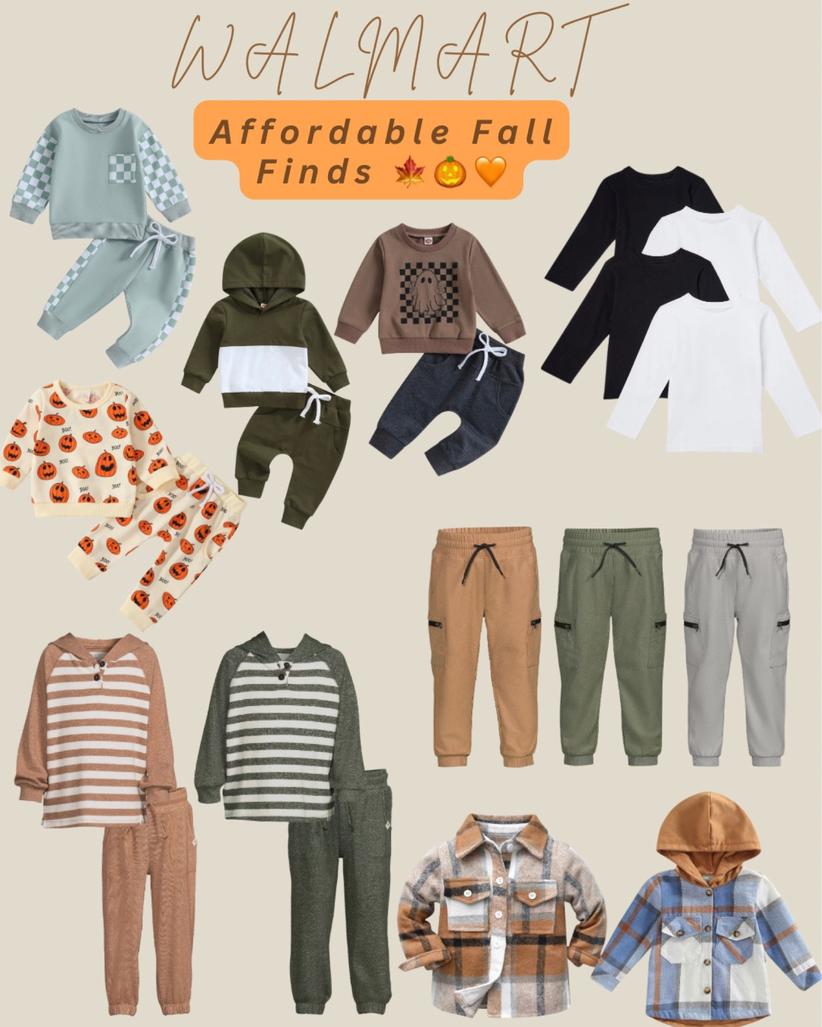 Walmart affordable fall finds for boys!! 🧡🎃 these are some really cute sets we found for our boys and know you all will love them as well! The materiel from all of them are so soft and perfect! 

Don’t miss out on these affordable finds! 


#LTKSeasonal #LTKfindsunder50 #LTKkids