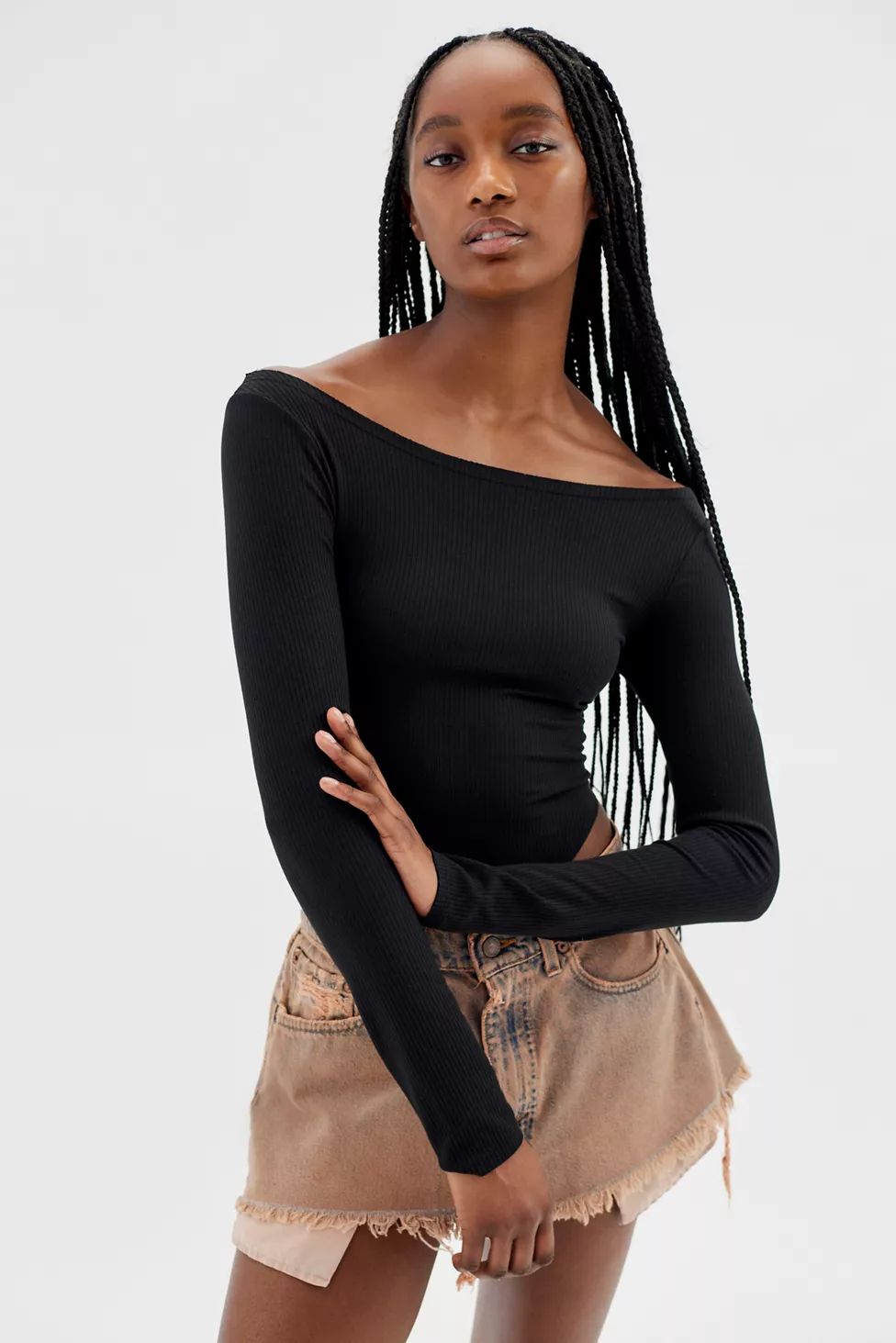 UO Syd Ribbed Off-The-Shoulder Top | Urban Outfitters (US and RoW)