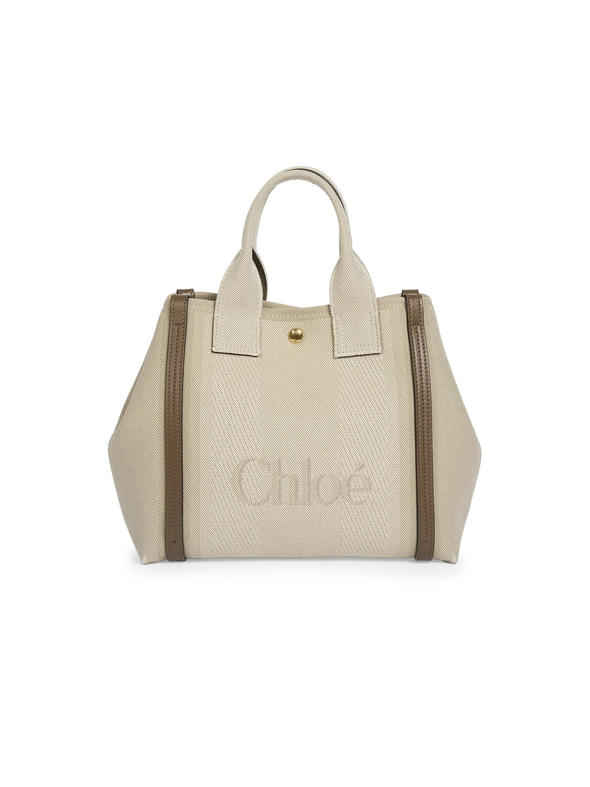 Small Logo Canvas & Leather Tote Bag | Saks Fifth Avenue
