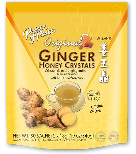 Instant Ginger Honey Crystals Family Value Pack 60 Sachets 18g per Sachets (Total 38oz/ 1080g) By... | Amazon (US)