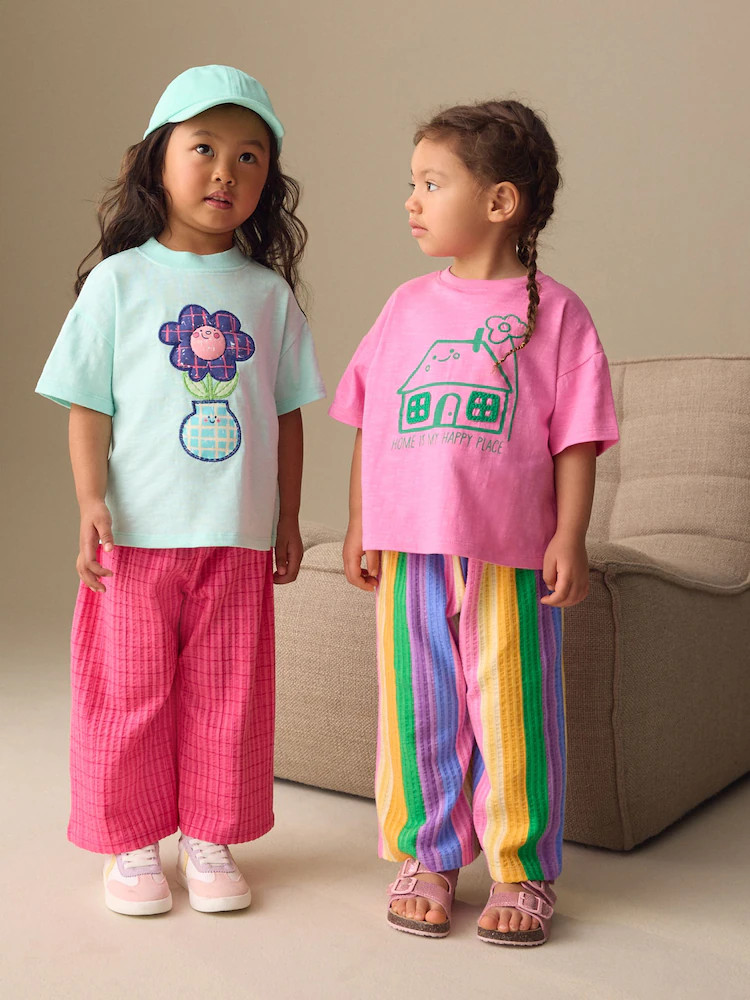 Pink Rainbow Top & Trousers Set 2 Pack (3mths-7yrs) | Next US