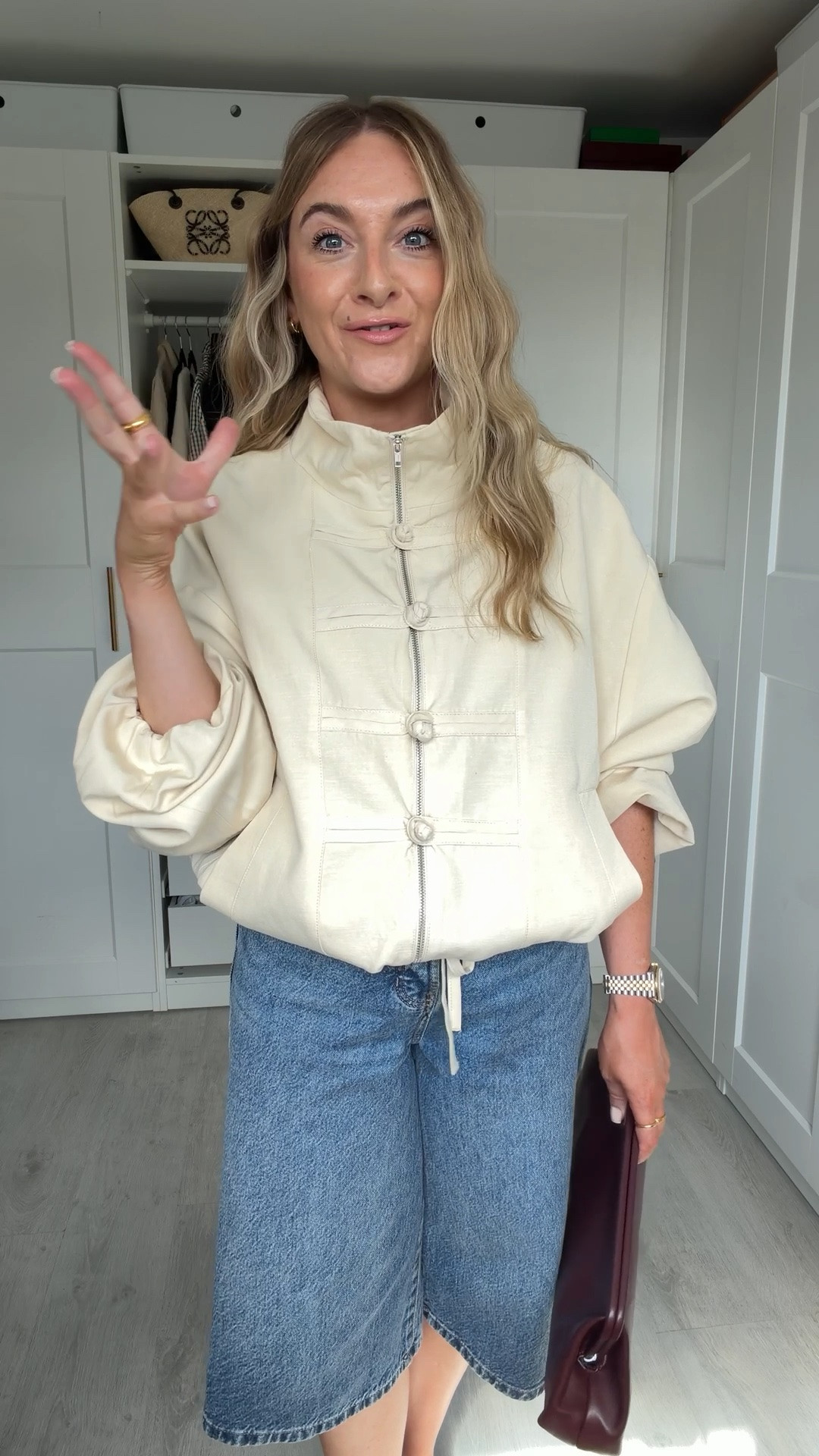 I wear a small in the jacket and 6 reg in the denim Bermuda shorts (jorts!) 
@topshop

#LTKFashionMonth #LTKsummer #LTKautumn