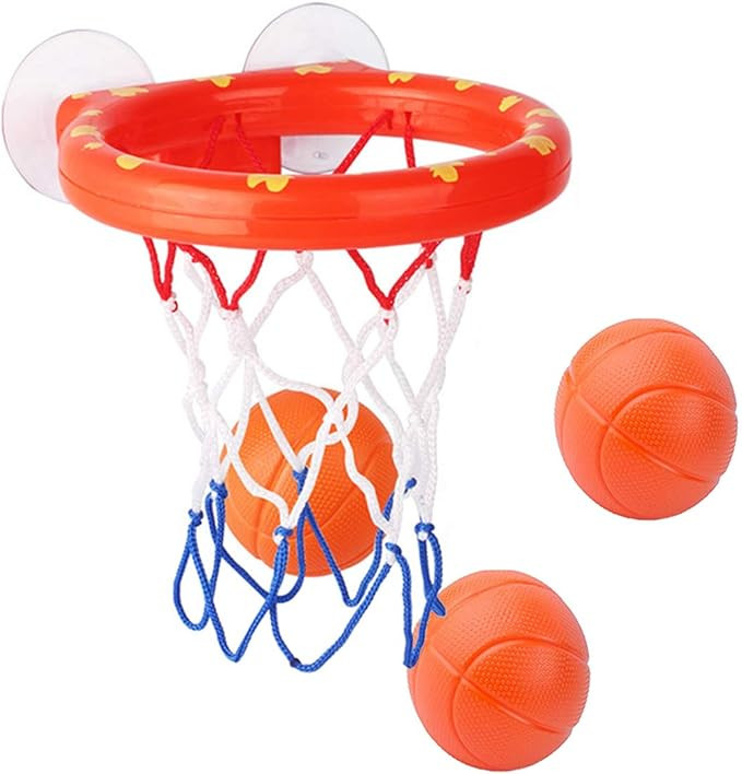 OBTANIM Bathtub Fun Basketball Hoop Balls Set Bathroom Shooting Game Toy for Toddler Kids Childre... | Amazon (US)