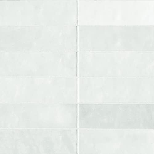 Bedrosians DECCLOWHI28G Cloe Gloss Ceramic Tile 2.5" x 8", White (76-Pack, 10.64 SF) | Amazon (US)